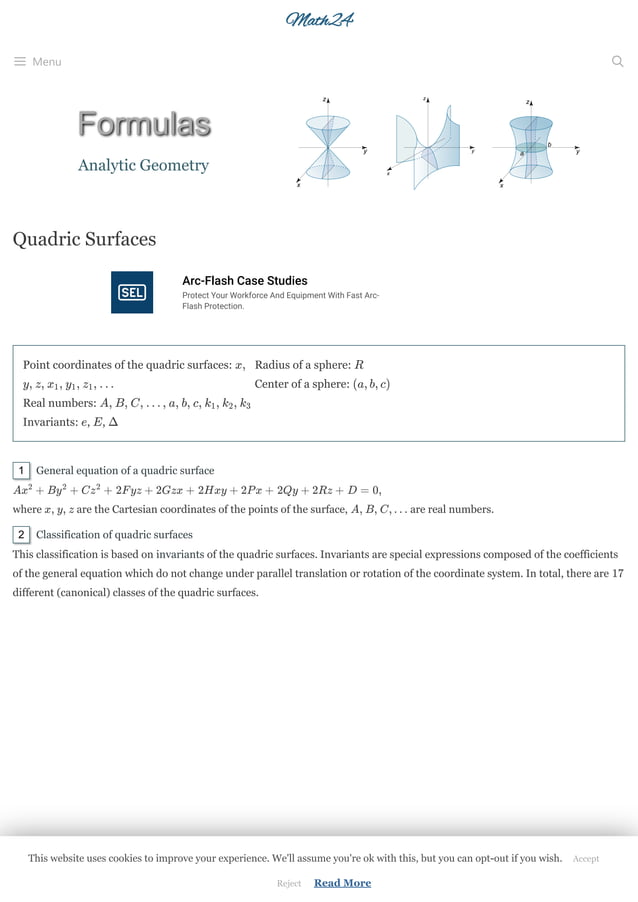 Quadric surfaces PDF