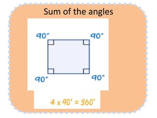 Sum of the angles
 