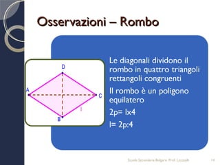 Osservazioni – Rombo




              Scuola Secondaria Bolgare. Prof. Locatelli   14
 