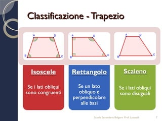 Classificazione - Trapezio




                 Scuola Secondaria Bolgare. Prof. Locatelli   7
 