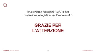 14
Realizziamo soluzioni SMART per
produzione e logistica per l’Impresa 4.0
GRAZIE PER
L’ATTENZIONE
 