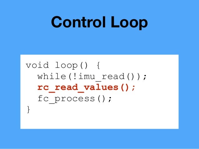 Embedded Programming for Quadcopters