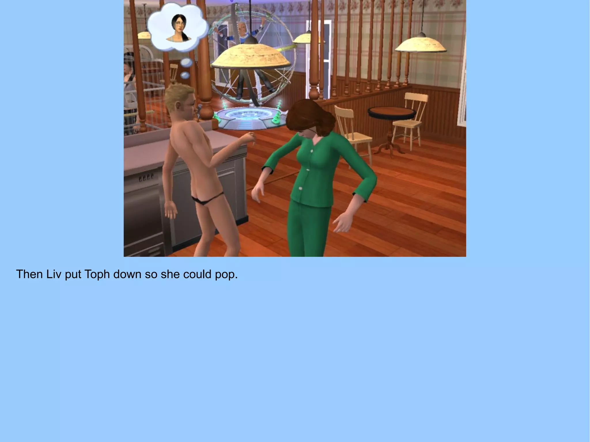 Then Liv put Toph down so she could pop.
 