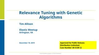 Relevance Tuning with Genetic Algorithms | PPTX