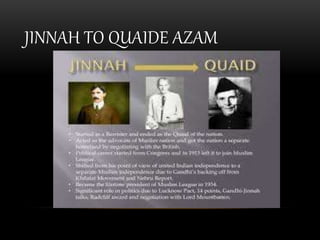 JINNAH TO QUAIDE AZAM
 