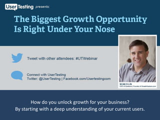How do you unlock growth for your business?
By starting with a deep understanding of your current users.

 