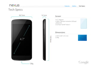 Features   Gallery   Tech Specs
 