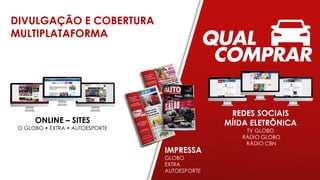 DIVULGAÇÃO E COBERTURA
MULTIPLATAFORMA
ONLINE – SITES
O GLOBO • EXTRA • AUTOESPORTE
IMPRESSA
GLOBO
EXTRA
AUTOESPORTE
REDES SOCIAIS
MÍIDA ELETRÔNICA
TV GLOBO
RÁDIO GLOBO
RÁDIO CBN
 