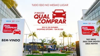 TUDO ISSO NO MESMO LUGAR
20 E 21 DE OUTUBRO
SHOPPING UPTOWN - 10H ÀS 22H
3ª EDIÇÃO
 