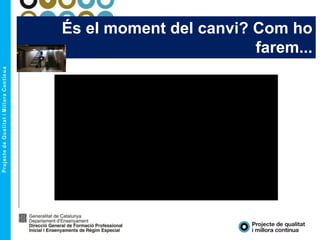 És el moment del canvi? Com ho
farem...
 