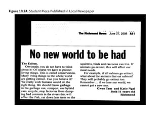 Figure	
  10.24.	
  Student	
  Piece	
  Published	
  in	
  Local	
  Newspaper	
  
 