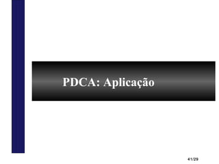 41/29
PDCA: Aplicação
 