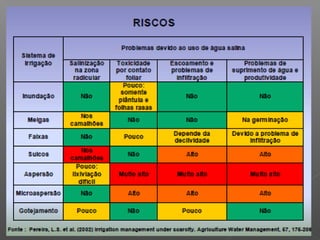 Qualidade da água para irrigação