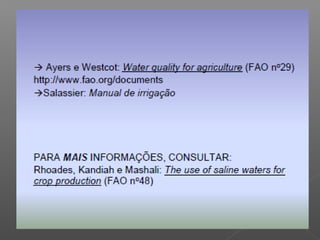 Qualidade da água para irrigação