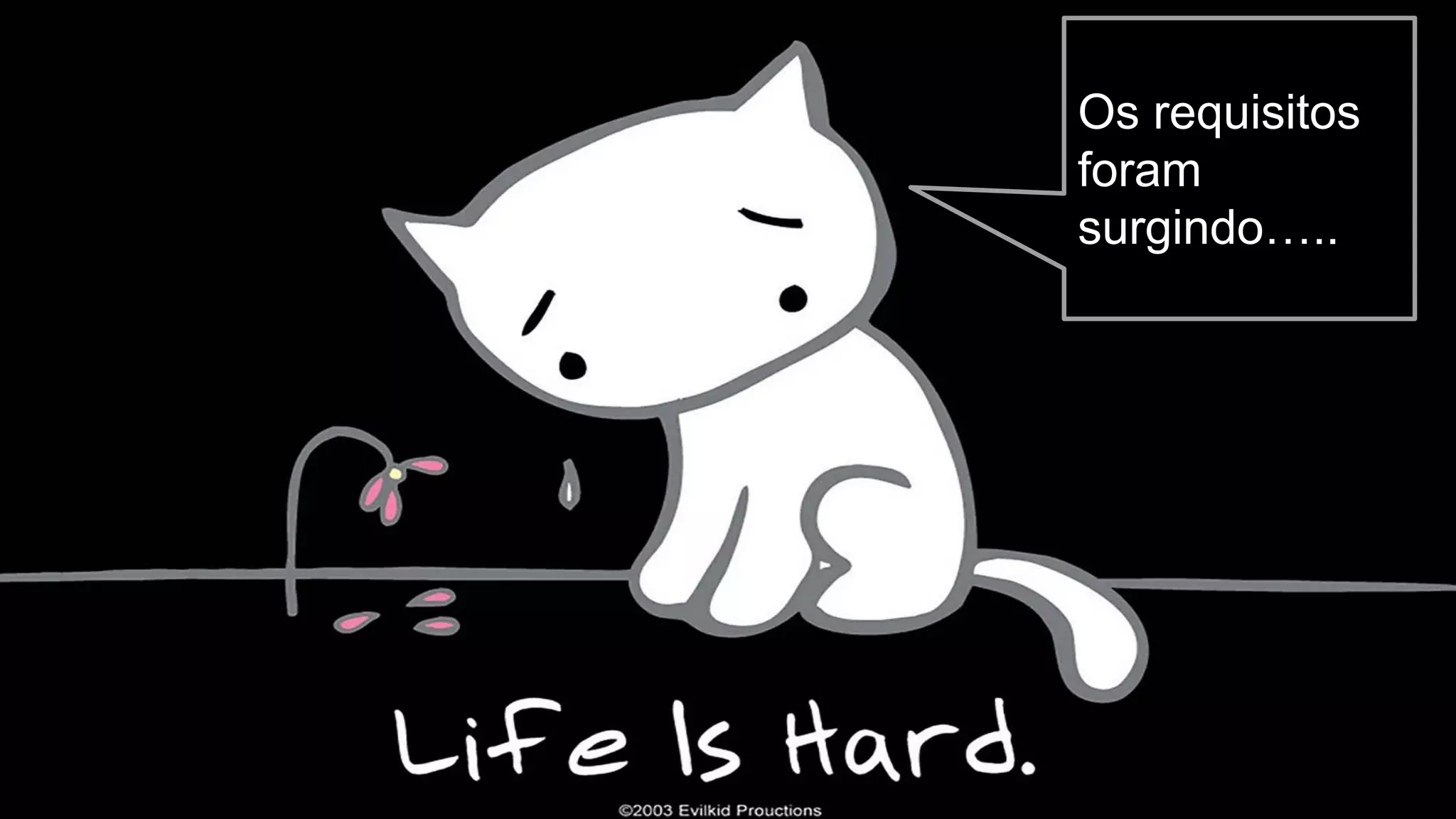 Os requisitos
foram
surgindo…..
 