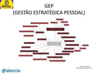 GEP
(GESTÃO ESTRATÉGICA PESSOAL)

 
