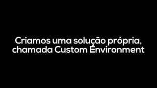Criamos uma solução própria,
chamada Custom Environment
 
