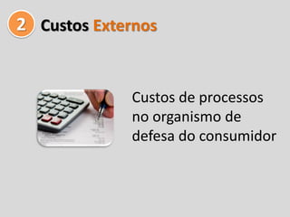 2 Custos Externos


             Custos de processos
             no organismo de
             defesa do consumidor
 