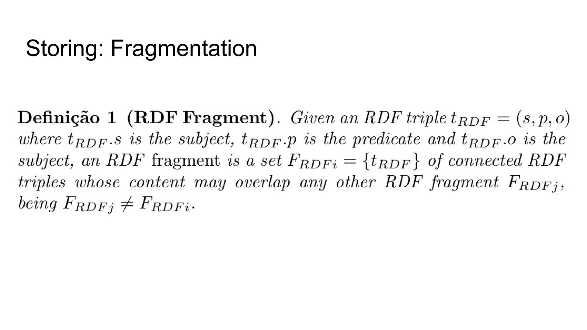 Storing: Fragmentation 