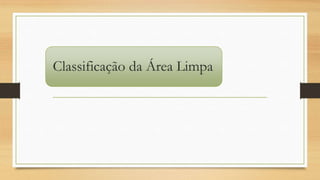 Classificação da Área Limpa
 