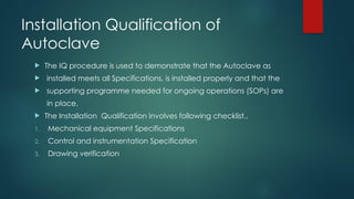 Installation Qualification Draw Comprehensive Qualification of Manufacturing Equipment: Dry Heat ...