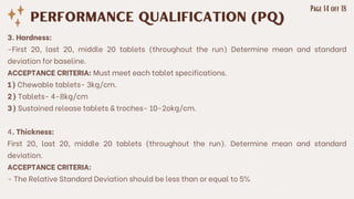 Qualification of tablet compression machine- By Kaleem Petkar | PDF