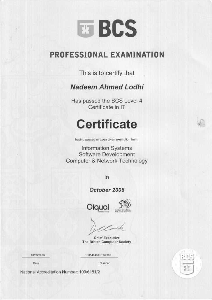 Qualifications - Diploma and Certificates