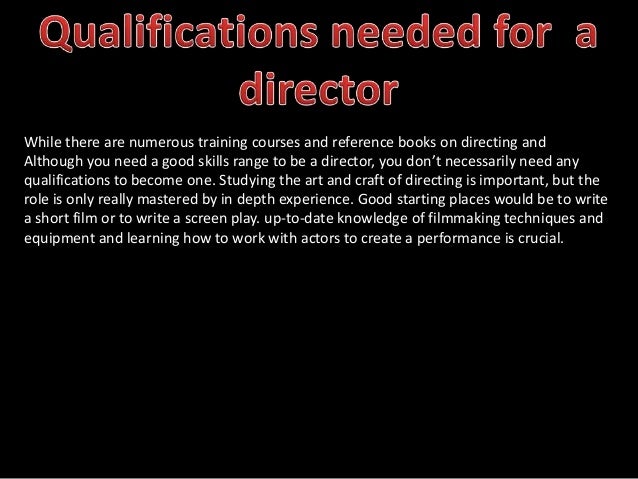 Qualifications Needed To Be A Director