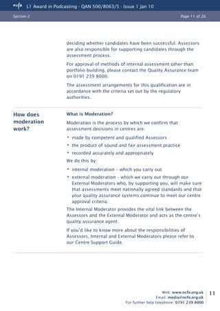 Qualification specification