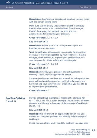 Qualification specification