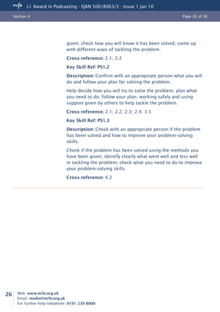 Qualification specification