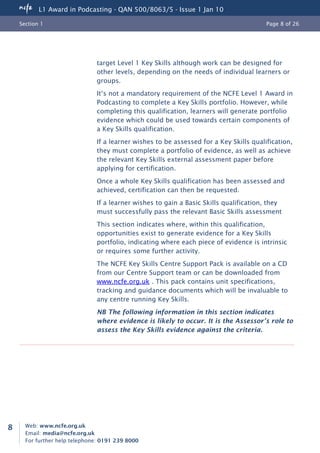 Qualification specification