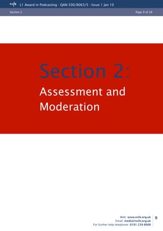 Qualification specification