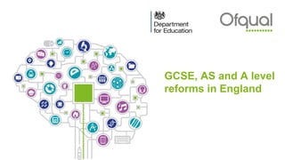 GCSE, AS and A level
reforms in England
 