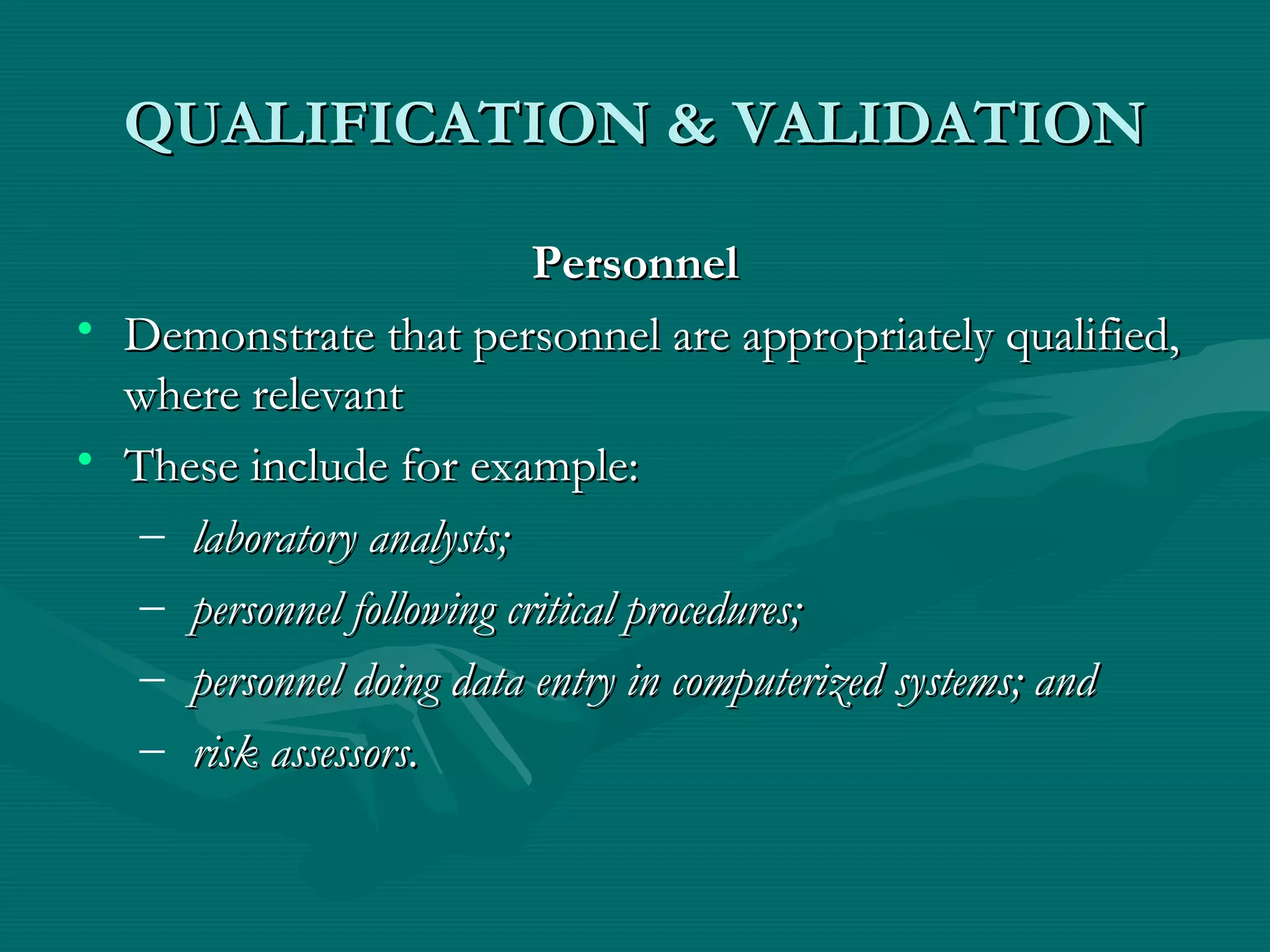 Qualification & Validation | PPT