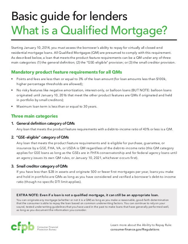 What is a Qualified Mortgage?