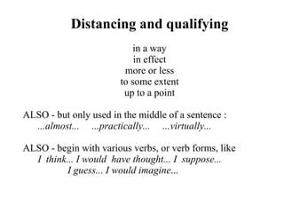 Qualifiers & caution | ODP