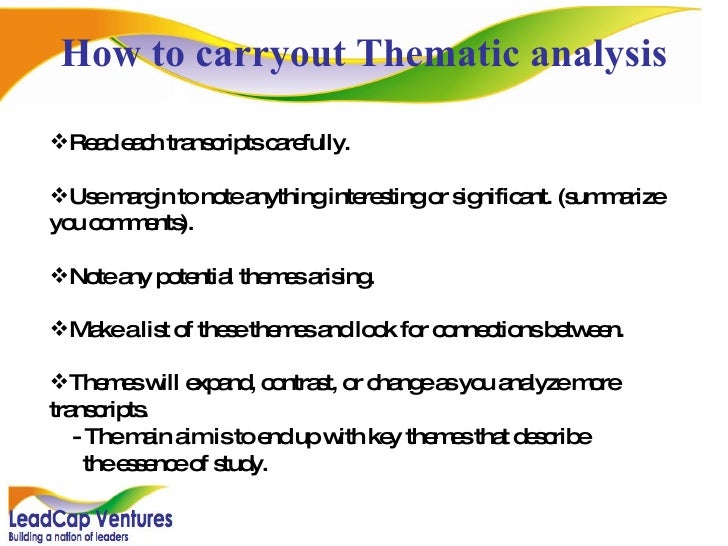 Thematic analysis dissertation psychology