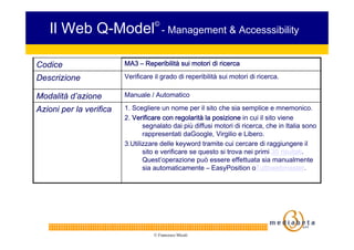 Il Web Q-Model                   ©
                                        - Management & Accesssibility


               ...
