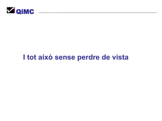 I tot això sense perdre de vista  QiMC 