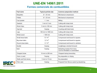 UNE-EN 14961:2011
Formes comercials de combustibles




                                    11
 