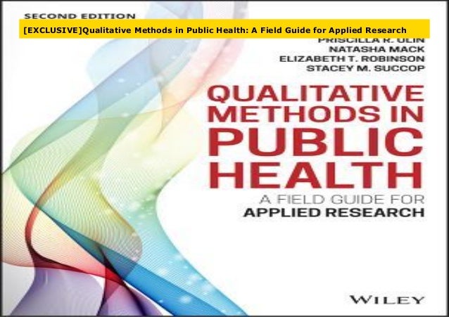 qualitative research methods for public health