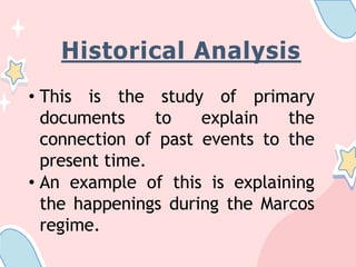 Chapter 4 Historical Analysis Research Example QUALITATIVE-RESEARCH kinds, characteristics, strength .pptx
