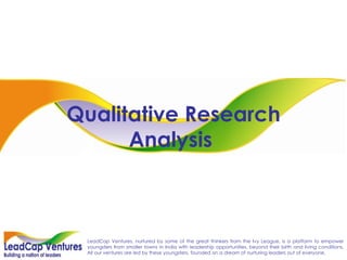 Qualitative Research Analysis  