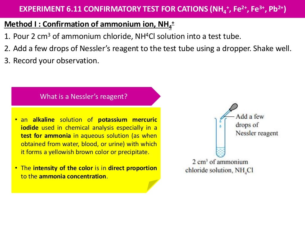 QUALITATIVE ANALYSIS (CONFIRMATORY TEST FOR CATIONS)