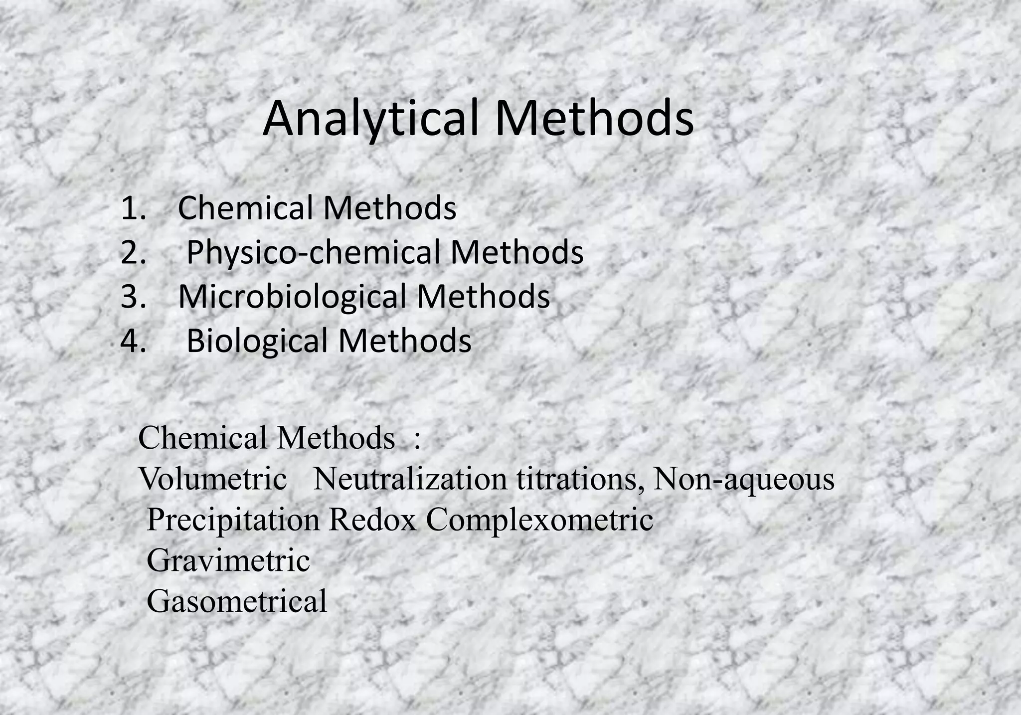Qualitative and quantitative chemical analysis | PPTX