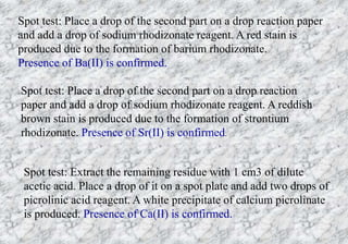 Spot Test Method Qualitative and quantitative chemical analysis | PPTX