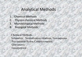 Qualitative and quantitative chemical analysis | PPTX