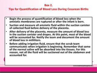 Qualitative blood loss in obstetric hemorrhage by dr alka mukherjee ...