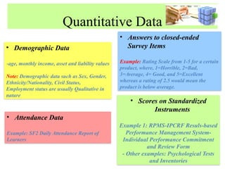 DATA INTERPRETATION - Qualitative and Quantitative | PPTX